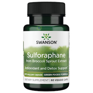 Swanson, Sulforaphane from Broccoli Sprout Extract 400mcg, 60 Veg Caps