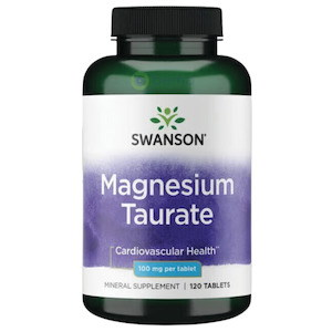 Magnesium: Swanson, Magnesium Taurate 100mg, 120 Tablets