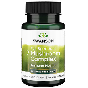 Swanson, Full Spectrum 7 Mushroom Complex, 60 Veg Caps
