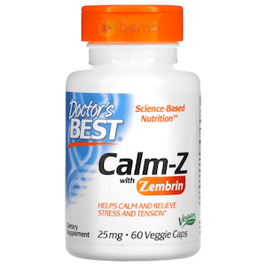 Doctor's Best, Calm-Z with Zembrin 25mg, 60 veggie capsules