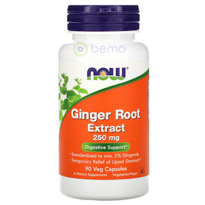 Now Foods, Ginger Root Extract, 250 mg, 90 Veg Capsules