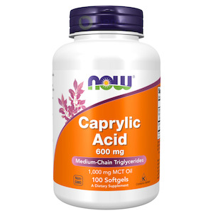 Sexual Health: Now Foods, Caprylic Acid, 600mg, 100 Softgels
