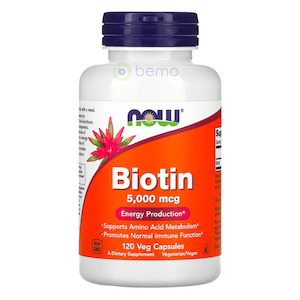 Womens Health: Now Foods, Biotin, 5000 mcg, 120 Veg Capsules