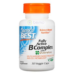 Doctor's Best, Fully Active B Complex, 30 Vcaps