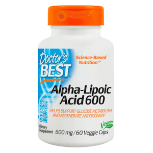 Doctors Best: Doctor's Best, Alpha-Lipoic Acid 600mg, 60 Veg Caps