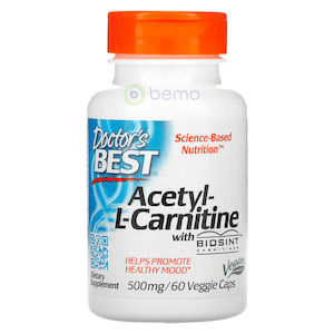 Doctors Best: Doctor's Best, Acetyl L-Carnitine, 500mg, 60 Caps