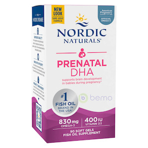 Vitamin D: Nordic Naturals, Prenatal DHA, 830mg, 400IU, 90 Softgels