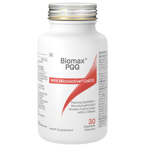 Coyne Healthcare, Biomax PQQ With CoQ10 Complex 300mg, 30 Veg Caps - Short Dated