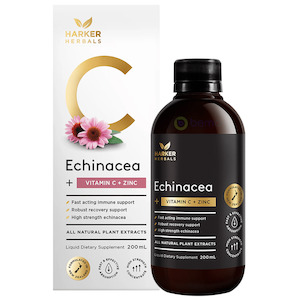 Harker Herbals, Echinacea, Vitamin C + Zinc, 200ml