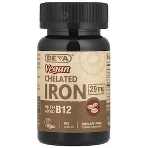 Deva Nutrition, Chelated Iron, 90 Tablets