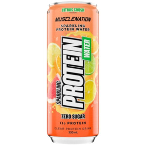 Muscle Nation, Sparkling Protein Water, Citrus Crush, 330ml