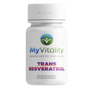Heart Health: MyVitality, Trans Resveratrol, 300 mg, 60 Capsules