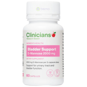 Immunity Support: Clinicians, Bladder Support D-Mannose 2000mg, 60 Capsules