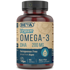 Immunity Support: Deva Nutrition, Vegan Omega-3 DHA, 90 Softgels