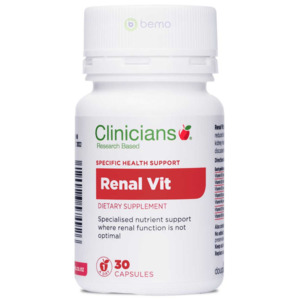 Clinicians, Renal Vit, 30 Capsules