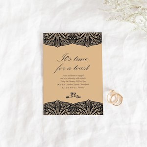 Decolectable Party Invitation - Be My Guest Design