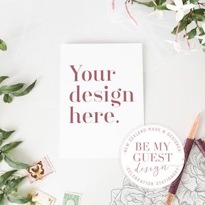 A6 Party Invitation Printing - Be My Guest Design