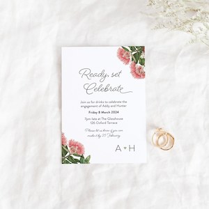 Pōhutukawa Party Invitation - Be My Guest Design