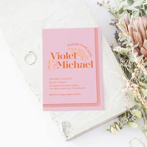 Products: Bright Vibes Party Invites - Be My Guest Design