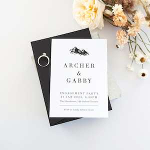 Mountain Vista Party Invitations - Be My Guest Design