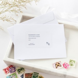 Traditional Monogram Address Labels & Envelope Seals - Be My Guest Design
