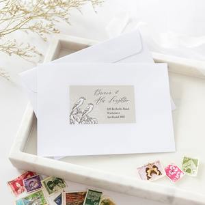 Love Birds Address Labels & Envelope Seals - Be My Guest Design