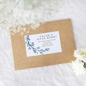 Dainty Wreath Address Labels & Envelope Seals - Be My Guest Design