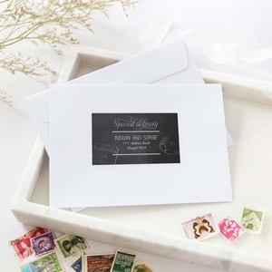 Chalkboard Address Labels & Envelope Seals - Be My Guest Design