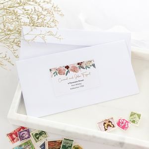 Fleur Address Labels & Envelope Seals - Be My Guest Design