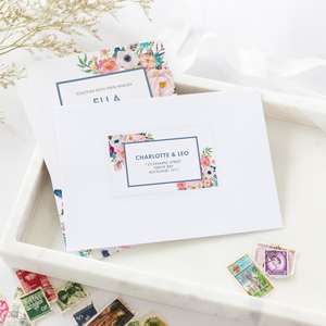 Floral Abundance Address Labels & Envelope Seals - Be My Guest Design