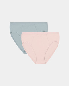 Midi Boy Leg: Body Cotton High Cut Brief Twin Pack