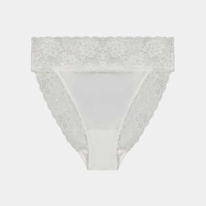 Lace Trim High Cut Brief