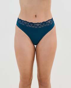 Thongs G Strings: Cotton And Lace Thong