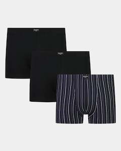 Cotton Stretch Three Pack Mens Trunk 3 Pack