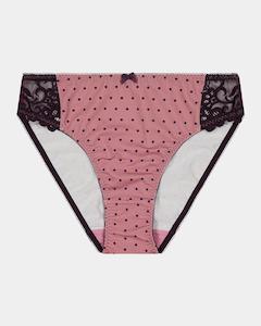 Rose Dot High Cut Brief