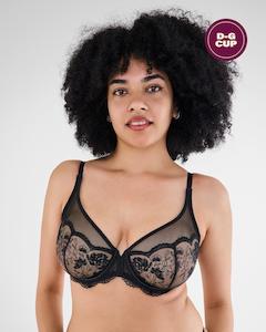 Non Padded Unlined: Romilly Underwire Bra D-G Cup
