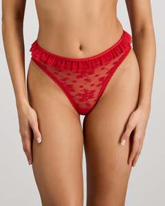 Bikini Tanga Underwear: Tinsel Tease High Cut Brief