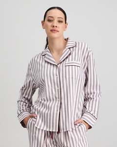 Outlet: Cosy Flannel Long Sleeve Pj Top
