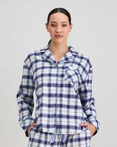 Cosy Flannel Long Sleeve Pj Top