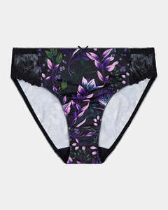 Violet Floral High Cut Brief