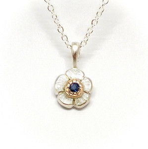 Products: Sapphire Flower Pendant benflynn