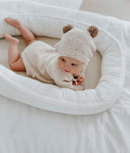 Baby Lounger: SECOND | Baby Lounger - Natural Marle + Ivory
