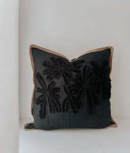 Balinese Cushion Cover | Noir Palm