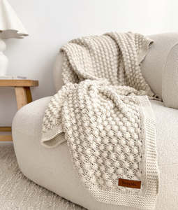 Bone Popcorn Lounge Throw