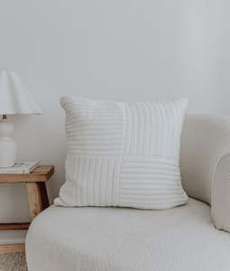 Ivory Corduroy Cushion Cover