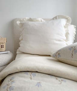 Kids Bedding: Euro Pillowcase - Ivory Frill