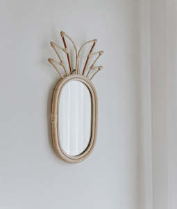 Bali: Balinese Rattan Mirror | Pineapple