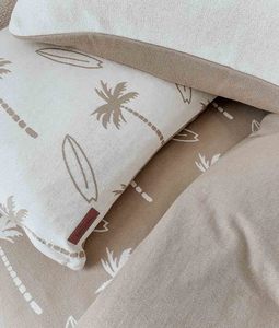 Coastal Dream: Pillowcase - Natural Surfing Palm