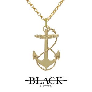 Products: Nautical Anchor Pendant in 9ct Yellow Gold - Benjamin Black Goldsmiths