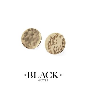 Gold Statement Disk Studs - Benjamin Black Goldsmiths